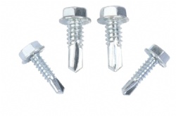 HEX WASHER HEAD COARSE THREAD Self Drilling Screws Zinc Plated Steel Serrated